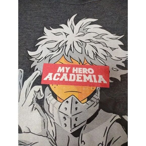 My Hero Academia Anime Deku Midoriya Gray Shirt Size Small - Picture 6 of 11